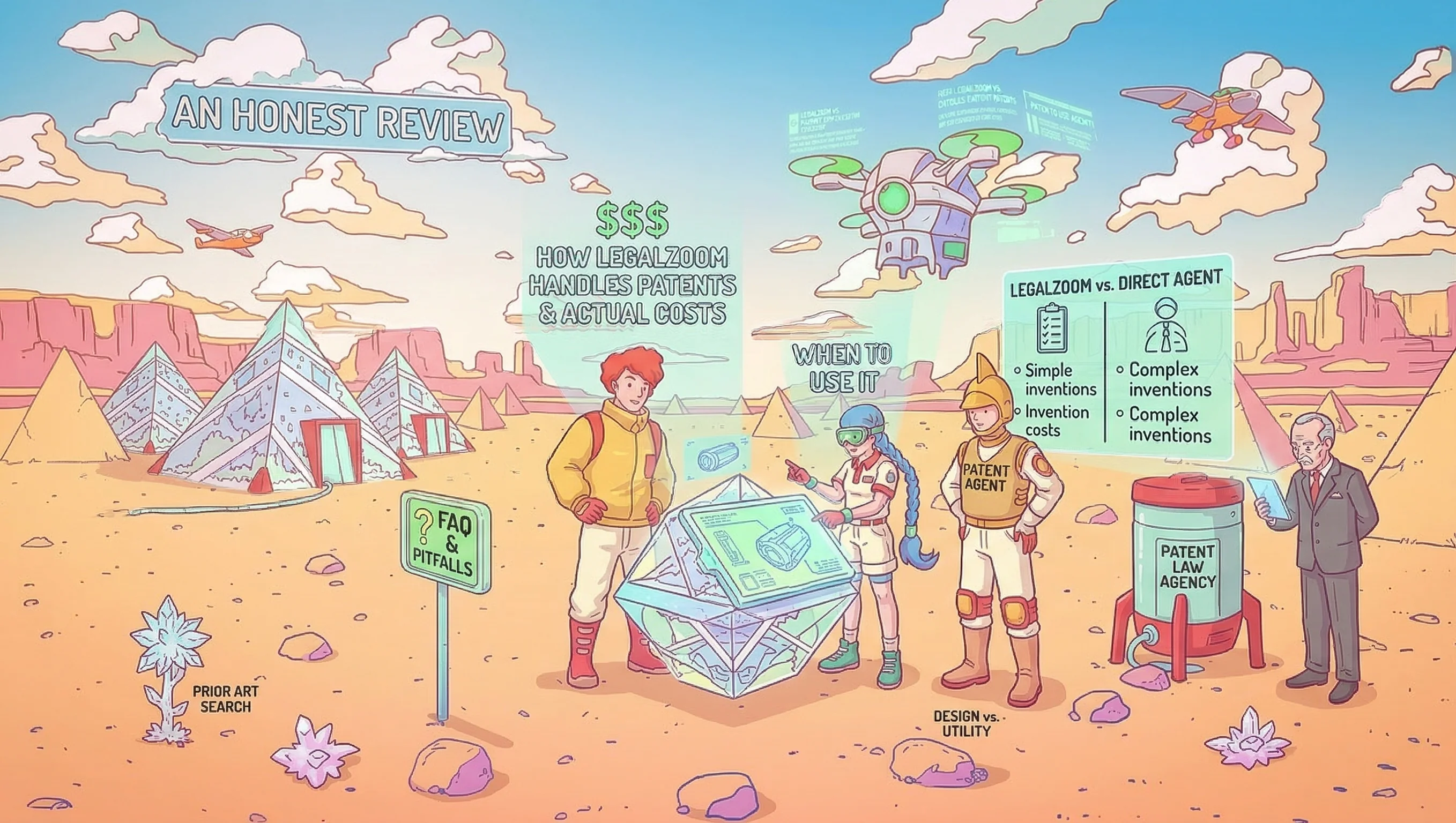 Illustration for LegalZoom patent services review